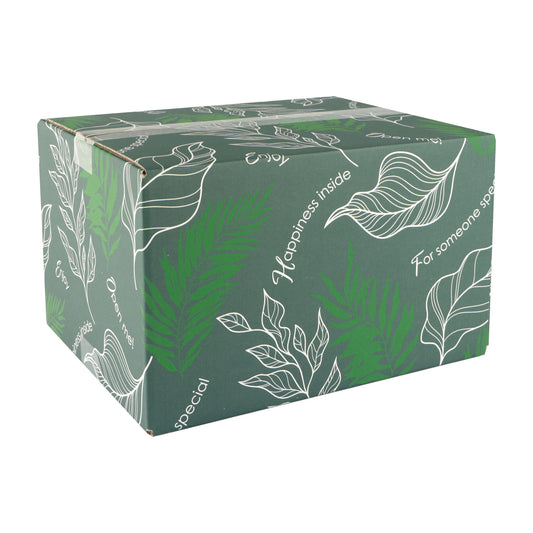 Parcel box Leaves 39x29x23.2 cm green